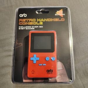 ORB Retro Handheld Console - Red with Blue Controls